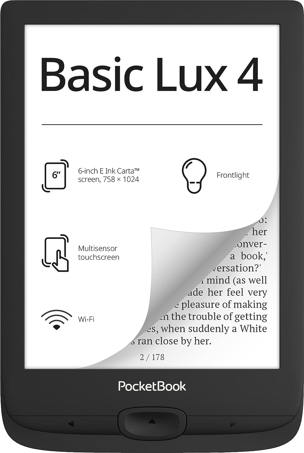 Pocketbook Basic Lux 4 with MicroSD and Touchscreen